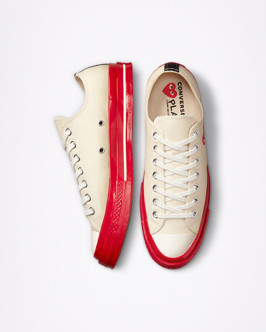 Pánské Boty Nízké Converse x Comme des Garçons PLAY Chuck 70 Červené | CZ XWGA76